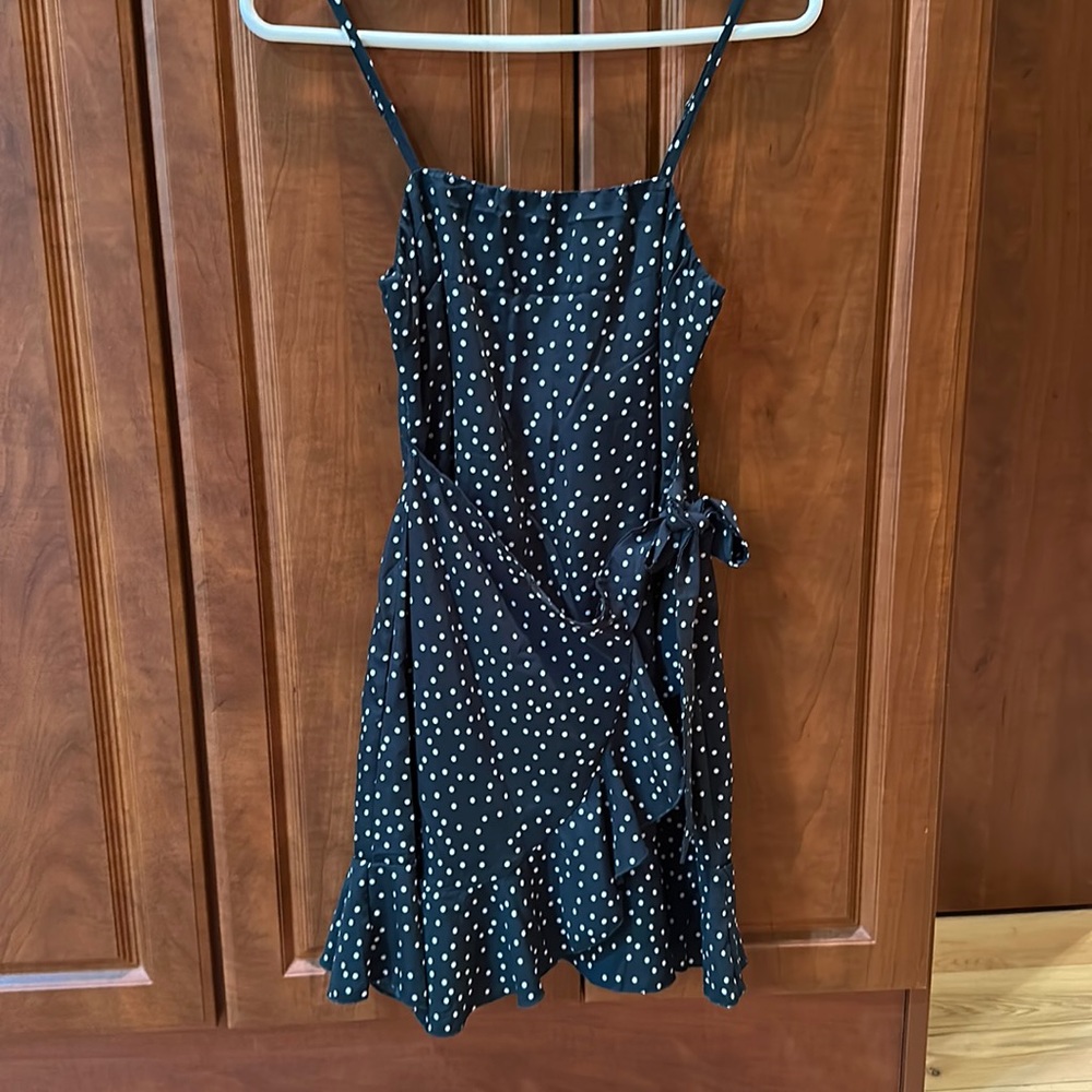 Princess Polly Navy Blue Polka Dot Mini Dress